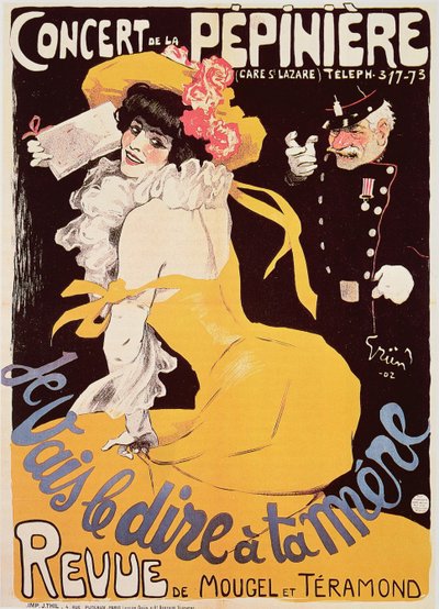 Poster for the Concert de la Pepiniere, 1902 by Jules Alexandre Gruen or Grun